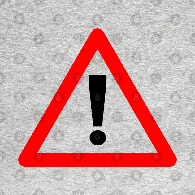 Warning Symbol Sign in Red Triangle and Black Exclamation by SimpleModern